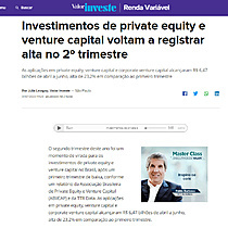 Investimentos de private equity e venture capital voltam a registrar alta no 2 trimestre